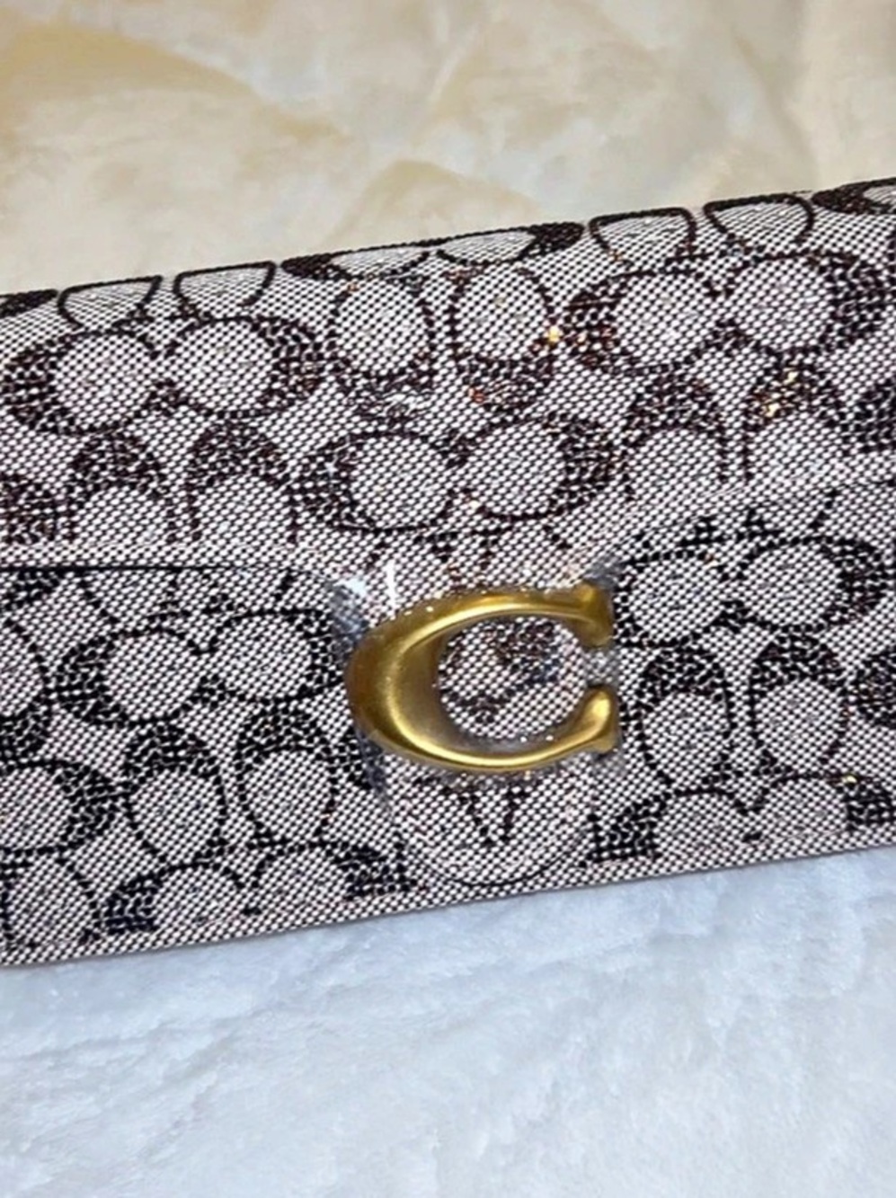 Coach Tabby Shoulder Bag 26 in Crystal Signature Jacquard Crystal Jacquard